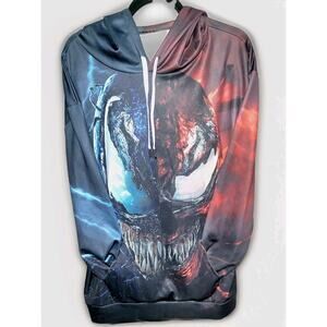 Venom: Let There Be Carnage Graphic Pullover Hoodie Sweatshirt Size 2XL Used